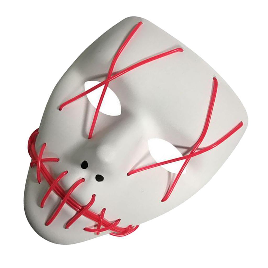 Horror LED Face Mask Halloween Festival Rave Cosplay Party