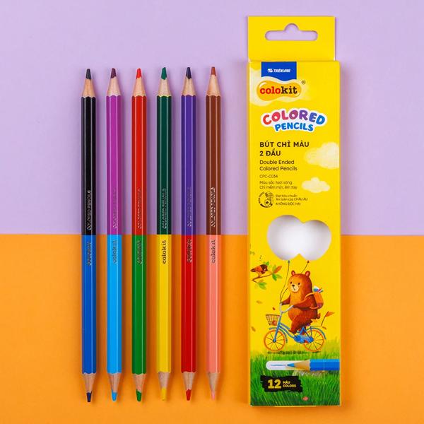 Hộp 6 Bút Chì Màu Hai Đầu - Double Ended Colored Pencils - Colokit CPC-C034