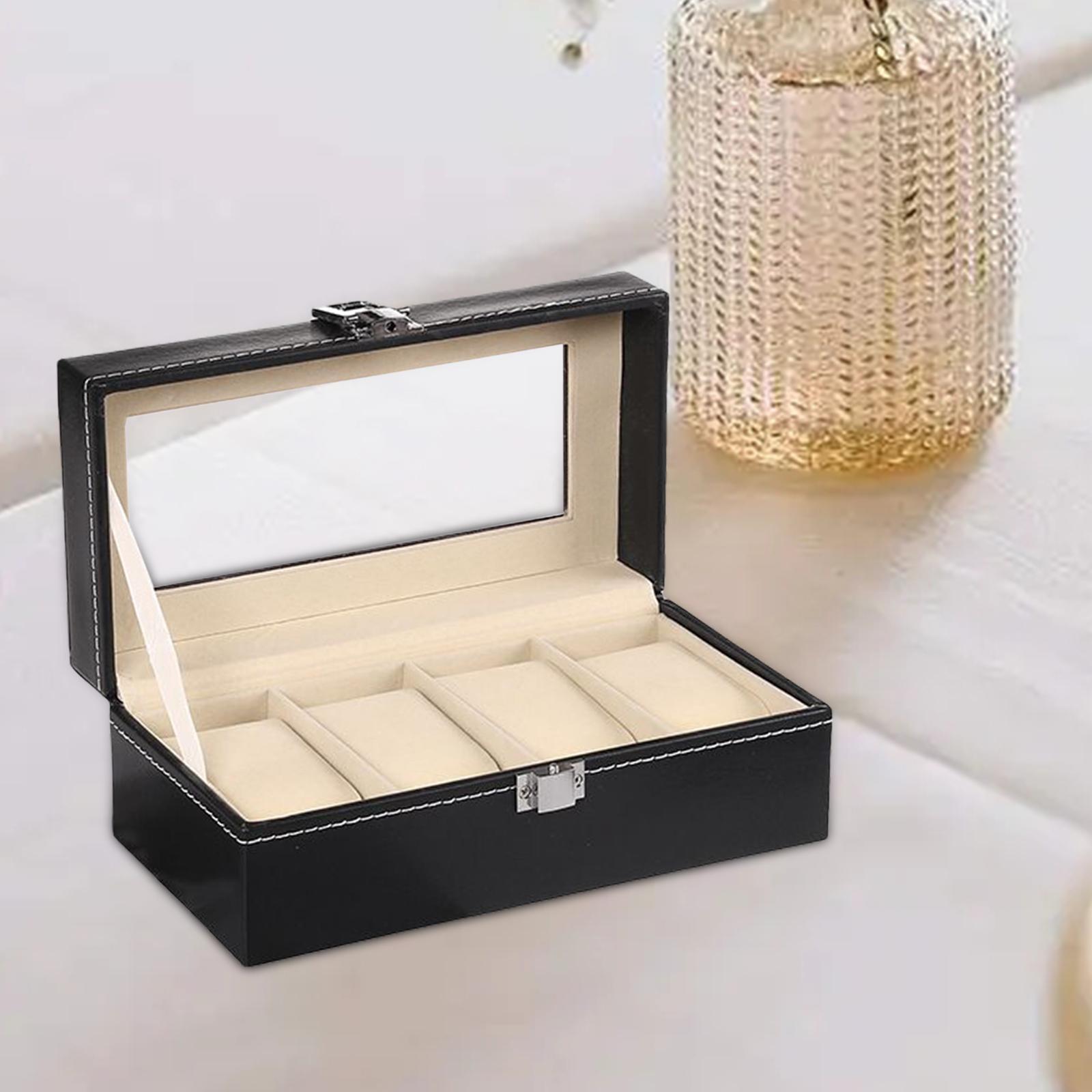 Watch Box, Elegant Portable Watch Collection Box Case Organizer for Storage and Display for Men & Women