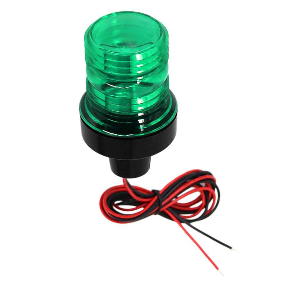 Waterproof Boat Yacht LED Navigation 12V/24V Green 360 Warning Signal Light