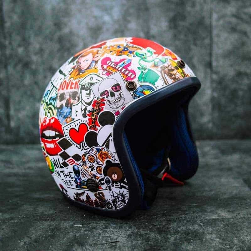 Bộ 50 sticker trang trí mũ bảo hiểm, balo, máy tính nhiều chủ đề - chống trầy
