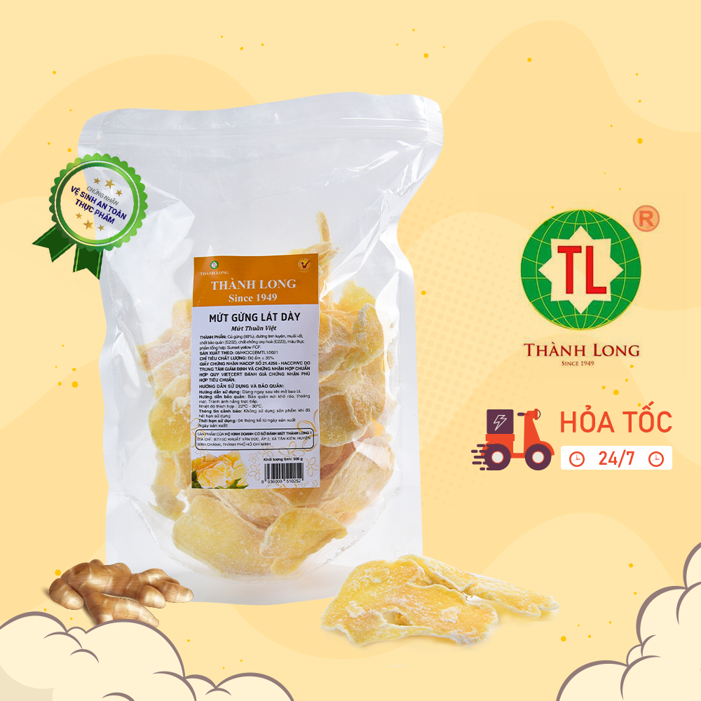 MỨT GỪNG SẤY KHÔ THÀNH LONG 500G