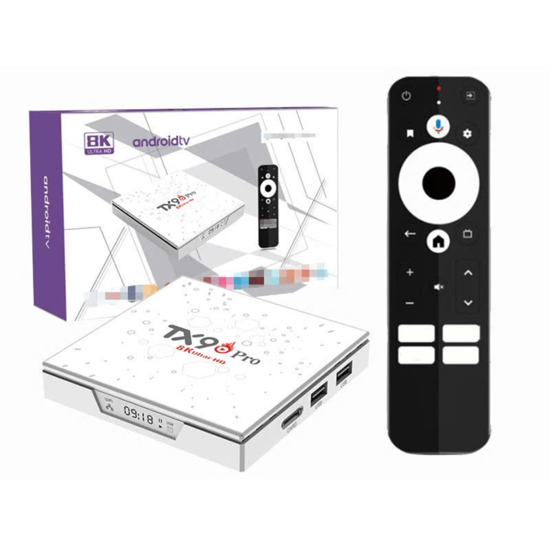 Android Tivi Box Q Pro (TX9)- Ram 8G/128G - Bluetooth - Netflix - Remote Tìm Kiếm Giọng Nói - Hỗ trợ tivi,màn hình máy tính, máy chiếu - Hàng Nhập Khẩu