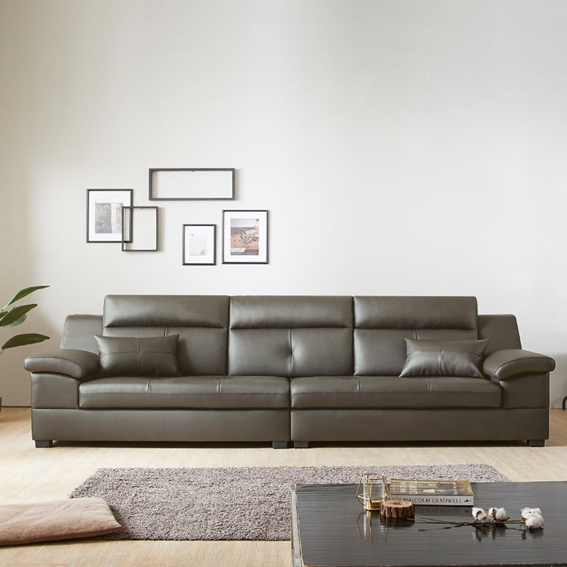 SF315 - GHẾ SOFA DA THẬT 4 CHỖ NGỒI KÈM ĐÔN KHÔNG TAY