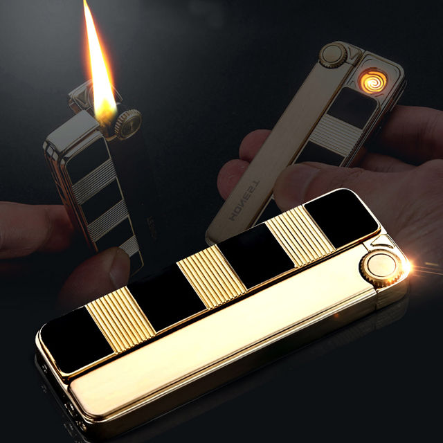 Vỏ Hột Quẹt Bật Lửa Sạc Điện Kiêm Lửa Ngọn Honest BCZ4076-1 đẹp độc lạ ( giao màu ngẫu nhiên )