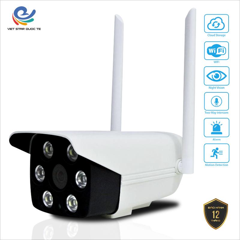 Camera Wifi Việt Star Quốc Tế Cố Định 23DK200 2.0MPx Full HD 1080P, Chống Nước, Ban Đêm Có Màu Dùng APP CARECAM PRO - Hàng Chính Hãng