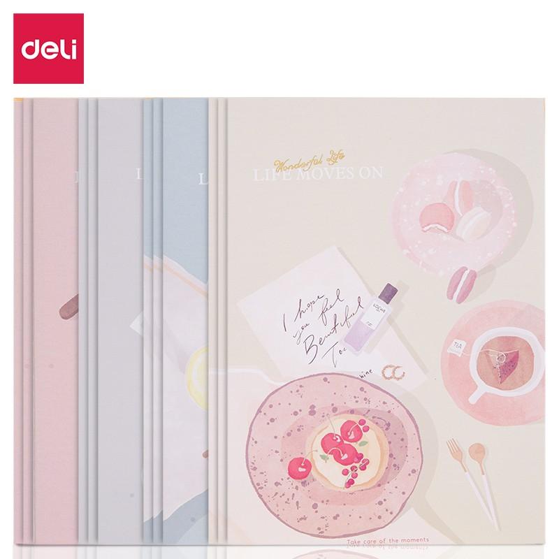 Sổ tay ghi chép khâu gáy hình tách trà 60 trang Deli - 1 quyển - Size A5 nhiều màu - Phù hợp làm sổ kế hoach planner, viết nhật kí, sử dụng như tập vở học sinh - FA560-N05