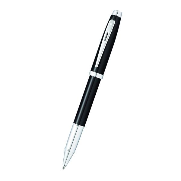 Bút Ký Doanh Nhân Cao Cấp SHEAFFER 100 Màu Sơn Mài Đen Bóng Họa Tiết Mạ Chrome Bạc