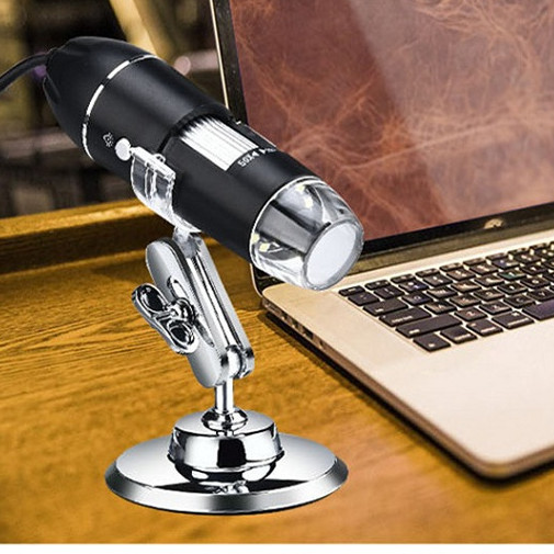 Kính soi vi sinh phóng đại 1600 lần kết nối laptop, smartphone thông minh cao cấp tích hợp đèn 8 led trắng