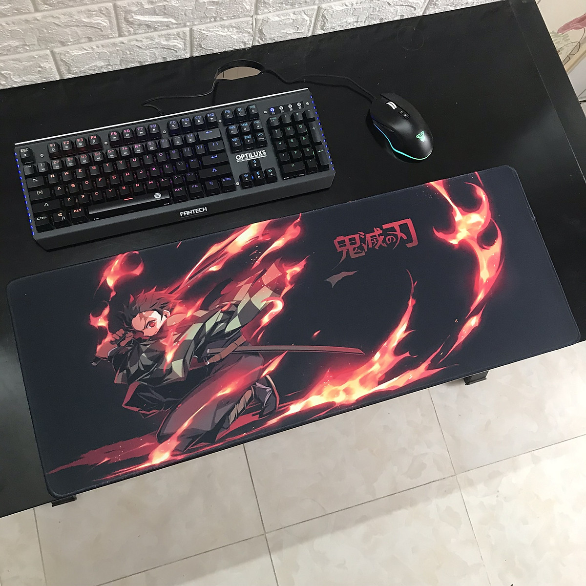 Miếng Lót Chuột, Bàn Di Chuột, mouse pad anime Kimetsu no Yaiba - Diệt Qủy Cứu Nhân cỡ lớn