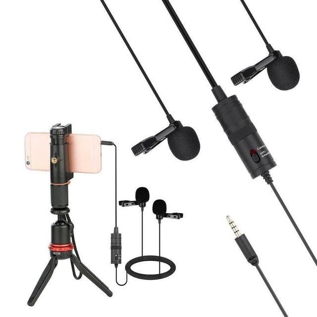Mic Thu Âm Cài Áo Cho 2 Người BOYA BY-M1DM - Hàng Chính Hãng