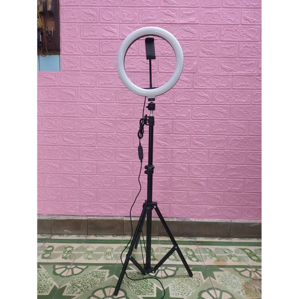 Cây đèn livestream 26cm,trang điểm, spa, bán hàng kèm kep dt,chân đế cao 2mét