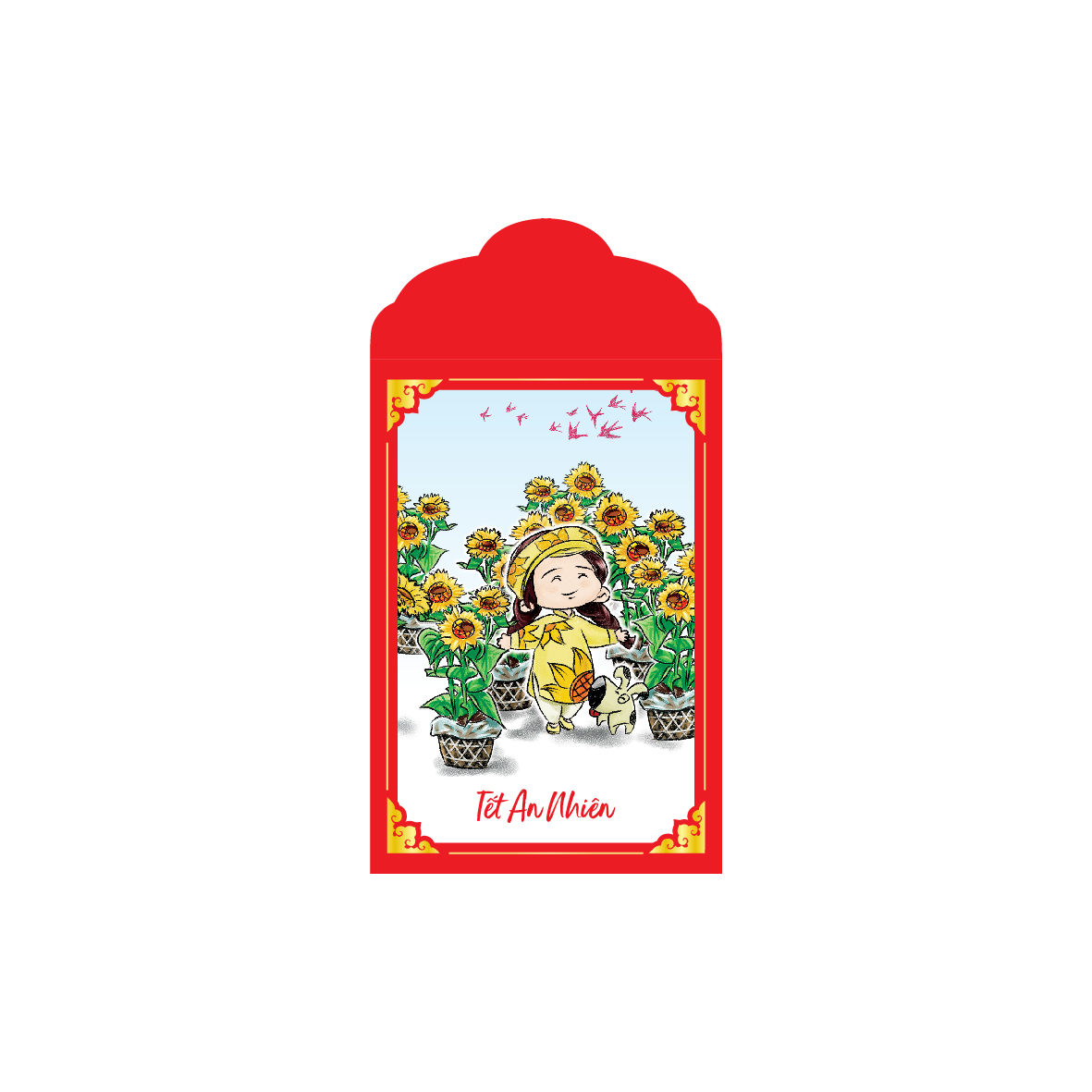 Combo 50 cái bao lì xì nhỏ + tặng 20 cái thẻ treo cành mai/đào -BLX03