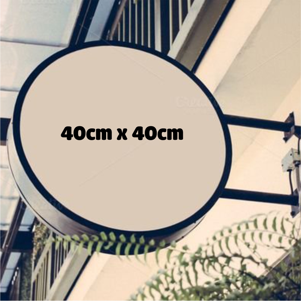 Hộp đèn quảng cáo mica hút nổi - Tròn + In dán decal (Nội dung theo yêu cầu)