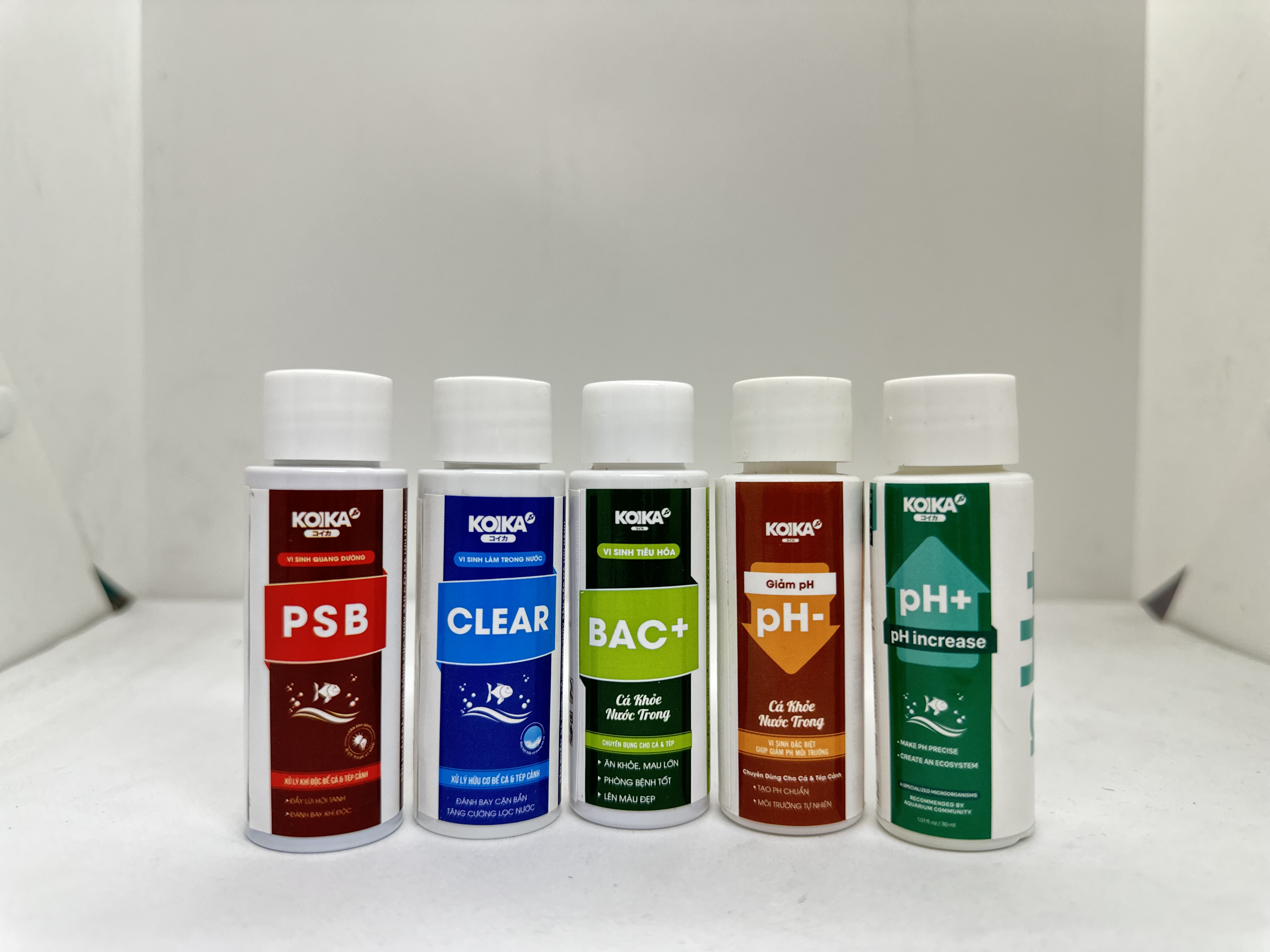 Combo 5 chai  Men vi sinh Koika chuyên dùng cho cá và tép cảnh