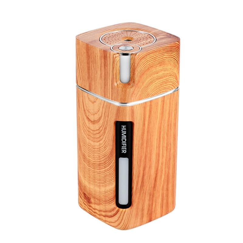 Mini Di Động Vân Gỗ Máy Tạo Độ Ẩm Không Khí USB Thoáng Mát Phun Sương Tạo Hương Thơm Khuếch Tán Tinh Dầu