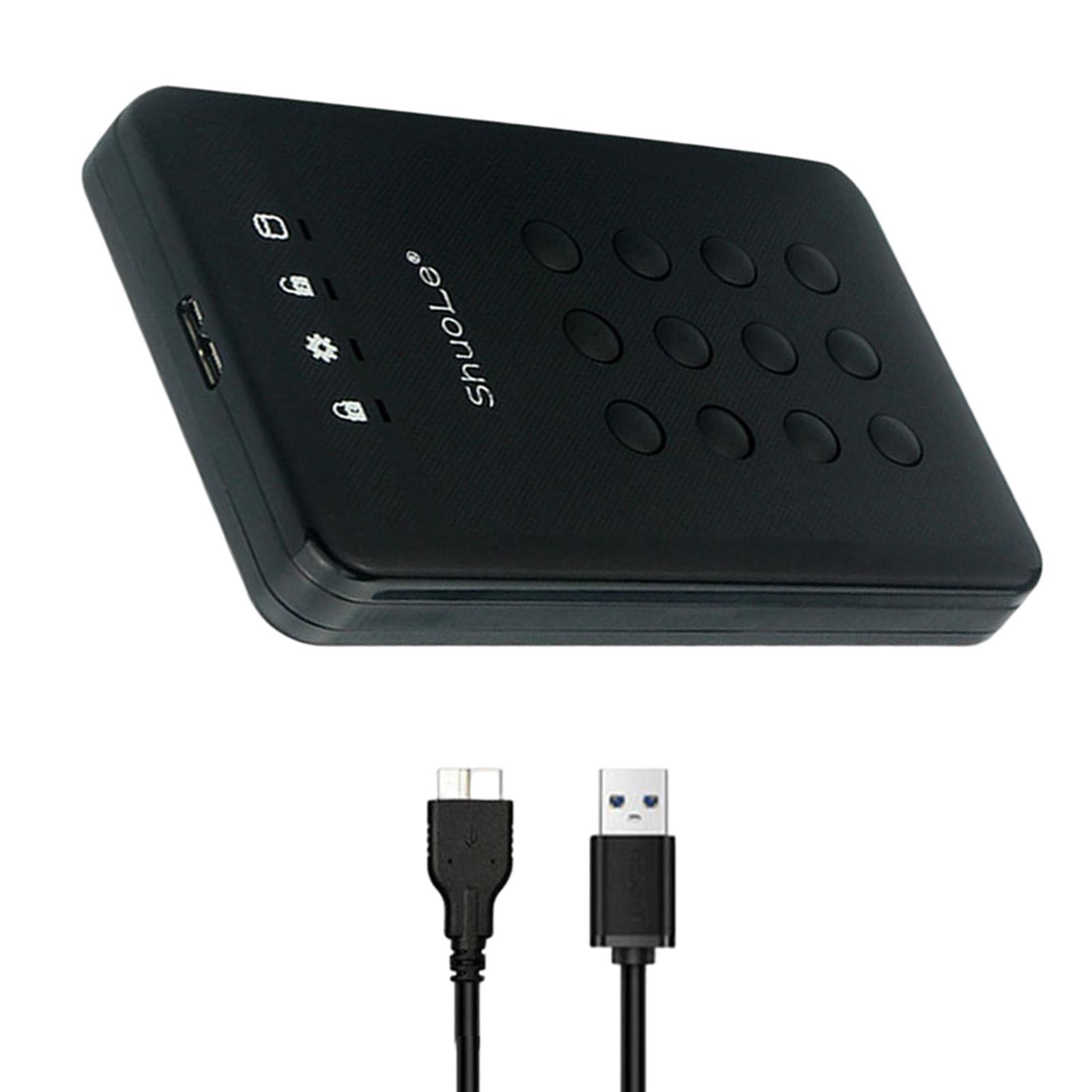 USB 3.0 HDD Enclosure, 2.5inch, with Password Protection, HDD Case, SATA HDD Enclosure, HDD SATA Enclosure Case 5Gbps