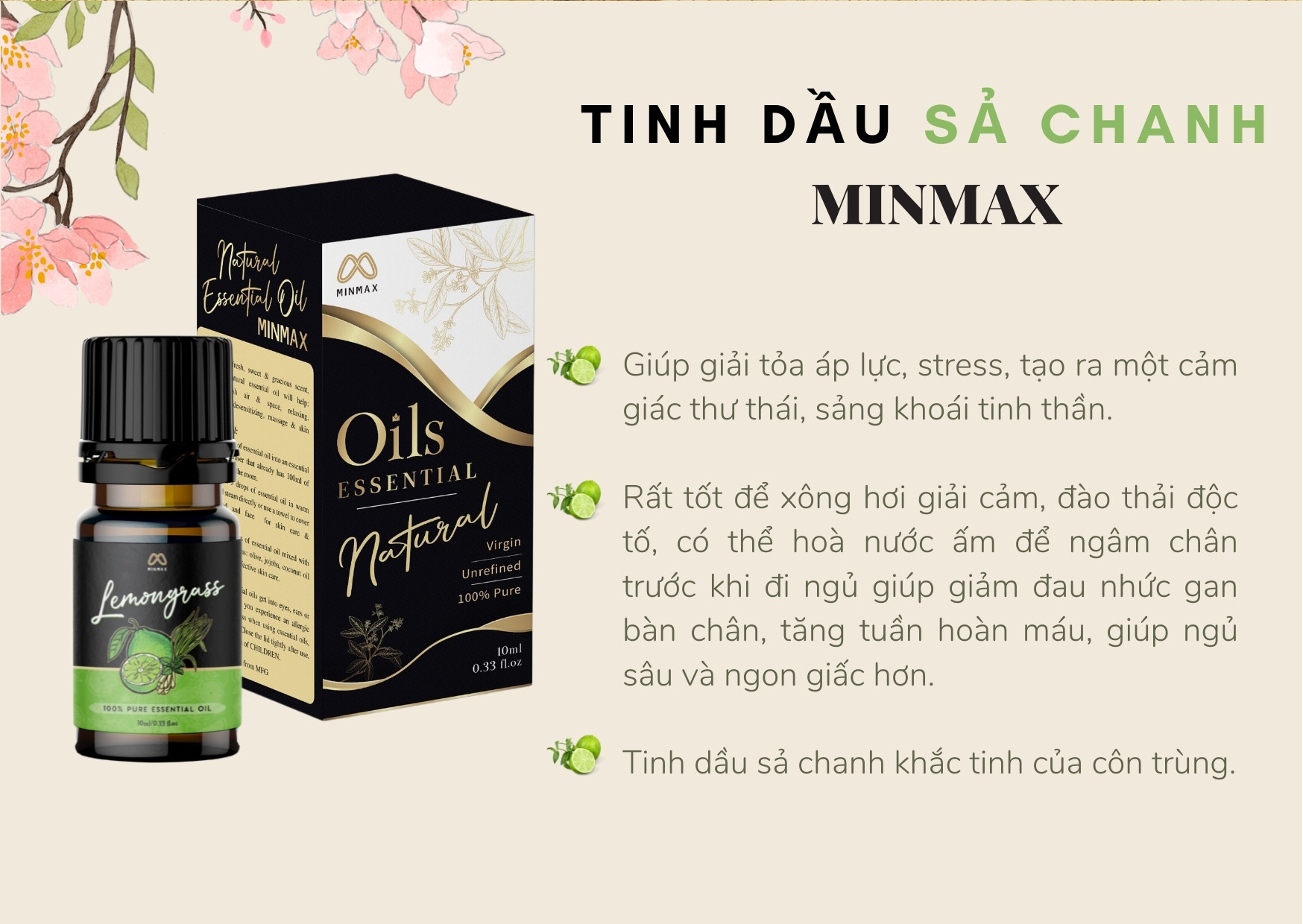 Tinh dầu Sả Chanh MINMAX 10ml