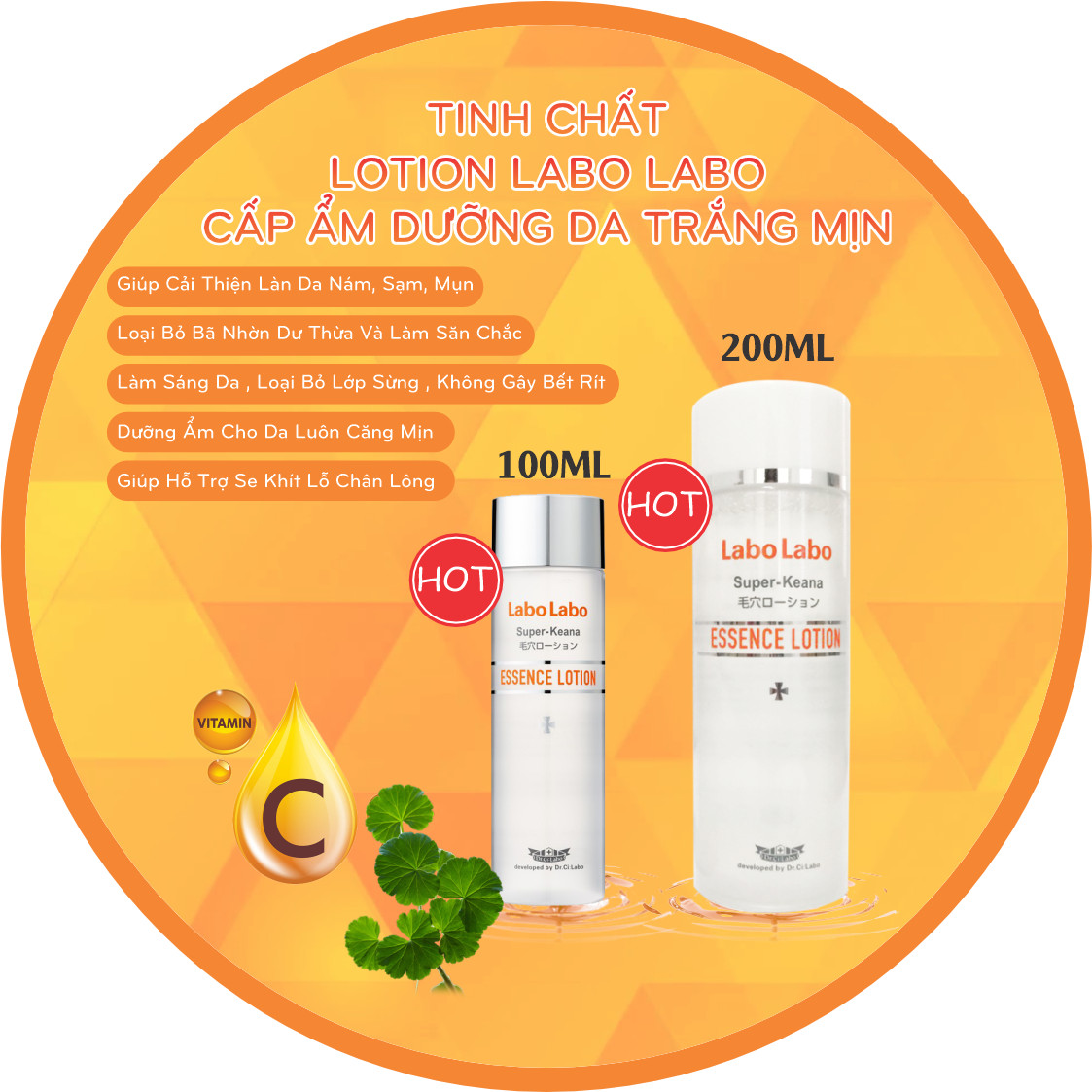 Tinh Chất Cấp Ẩm Dưỡng Da Trắng Mịn Labo Labo Super Keana Essence Lotion (Chai 100mL)