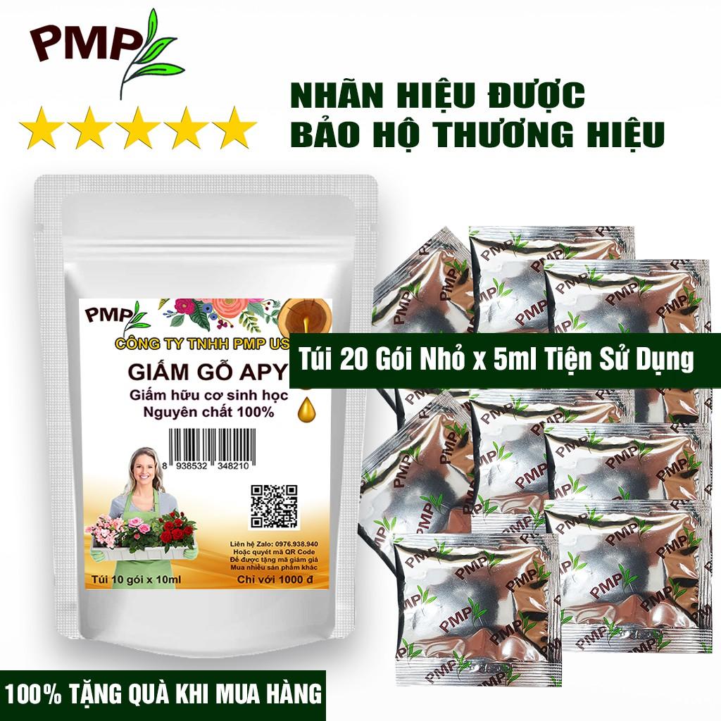 Giấm Gỗ Sinh Học APY PMP Kháng Đốm Lá, Đốm Đen, Vàng Lá, Phấn Trắng Cho Hoa Hồng, Rau Sạch, Lan, Cây Cảnh 100ml