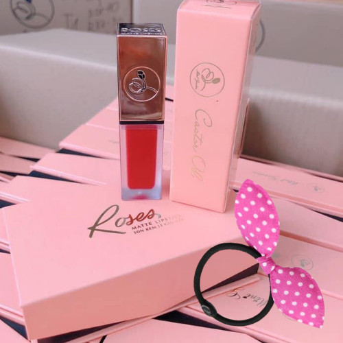 Son Roses Kem Lì Cao Cấp Mini Garden Màu Hồng Đào - Roses Matte Lipstick 2019 - Tặng Kèm Cột Tóc Tai Thỏ Màu Ngẫu Nhiên