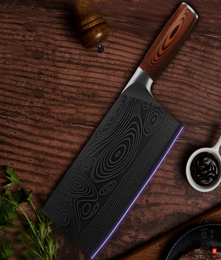 DAO - DAO BẾP NHẬT BẢN USUBA THÉP DAMASCUS MÃ TDT117 nt topcomshop vn