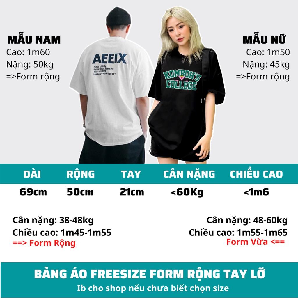 Áo thun Polo có cổ KOMBOH form rộng unisex ulzzang, Áo phông nam nữ BÉ MŨ THỎ A117