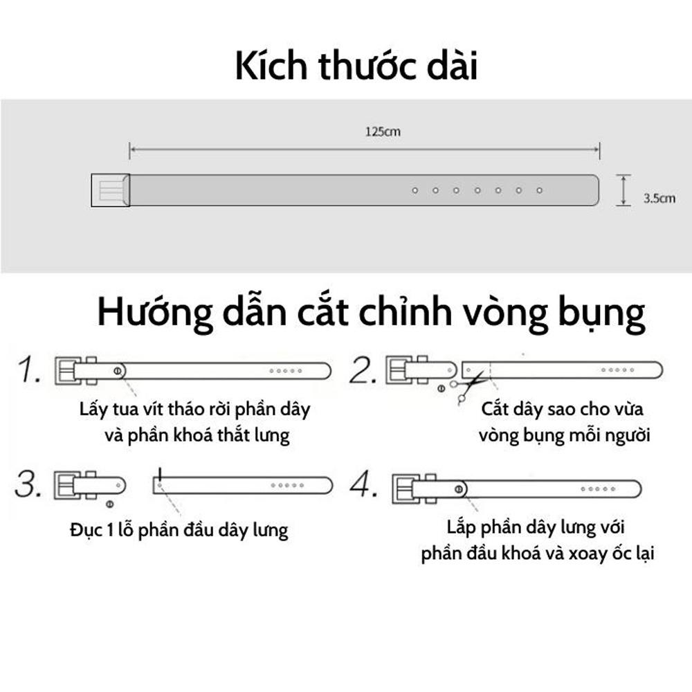 Thắt lưng nam đơn giản, dây nịt nam phong cách basic thanh lịch bản 3.5 cm(Hỗ trợ cắt, bấm dây nịt) TL17