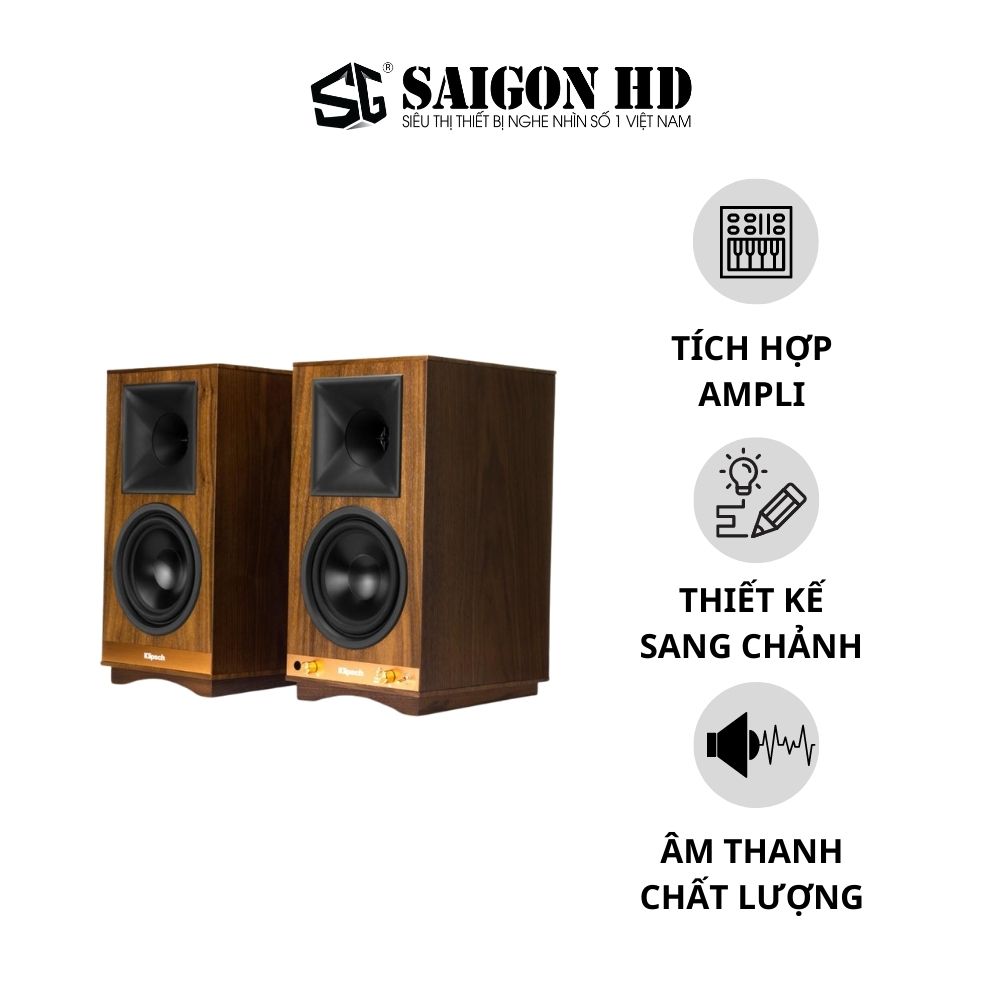 Loa Bluetooth Klipsch The Sixes (Walnut) - Hàng Chính Hãng