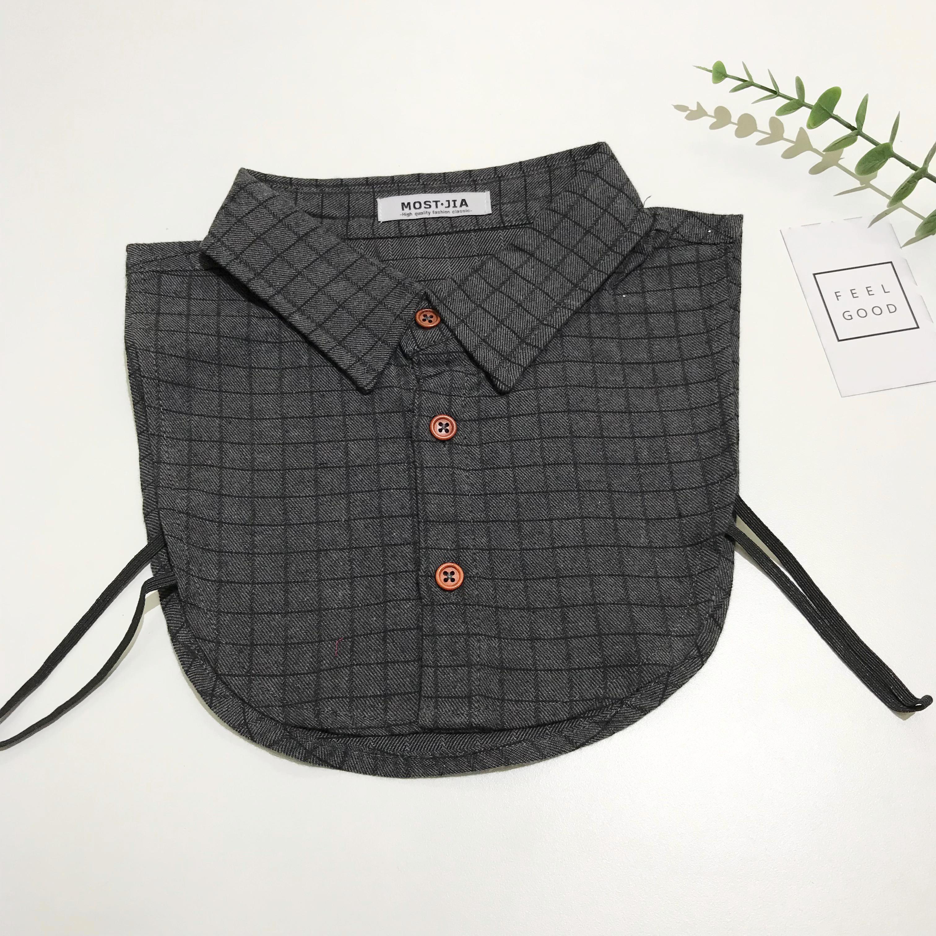 Cổ áo sơ mi tháo rời mặc trong áo len áo không cổ hiệu Mostjia - MJ0020