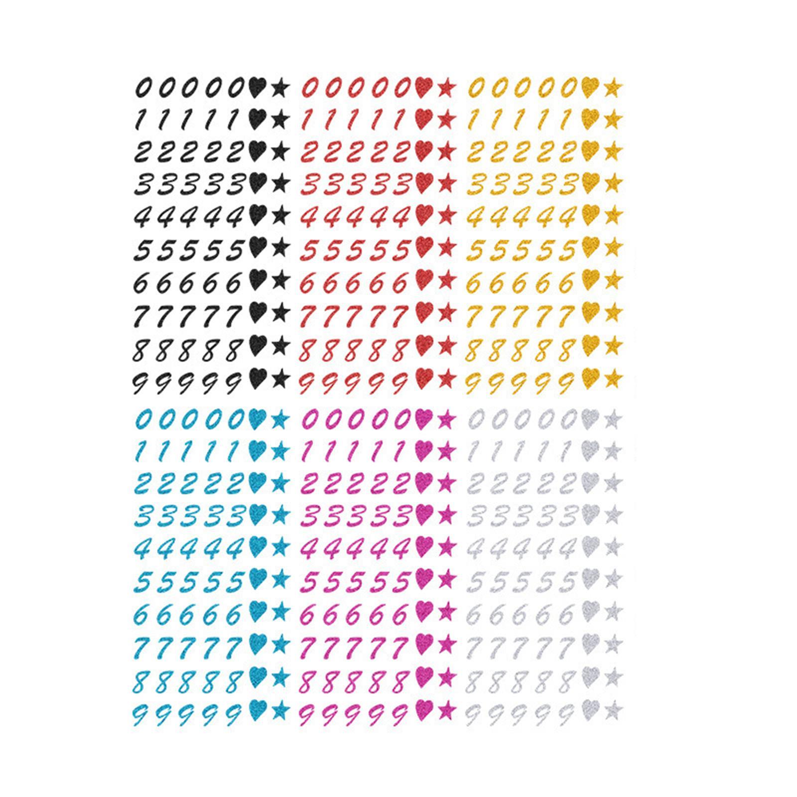 6x Self Adhesive Sticker Journal Colorful Word Stickers Album School Supplies Label Calendar