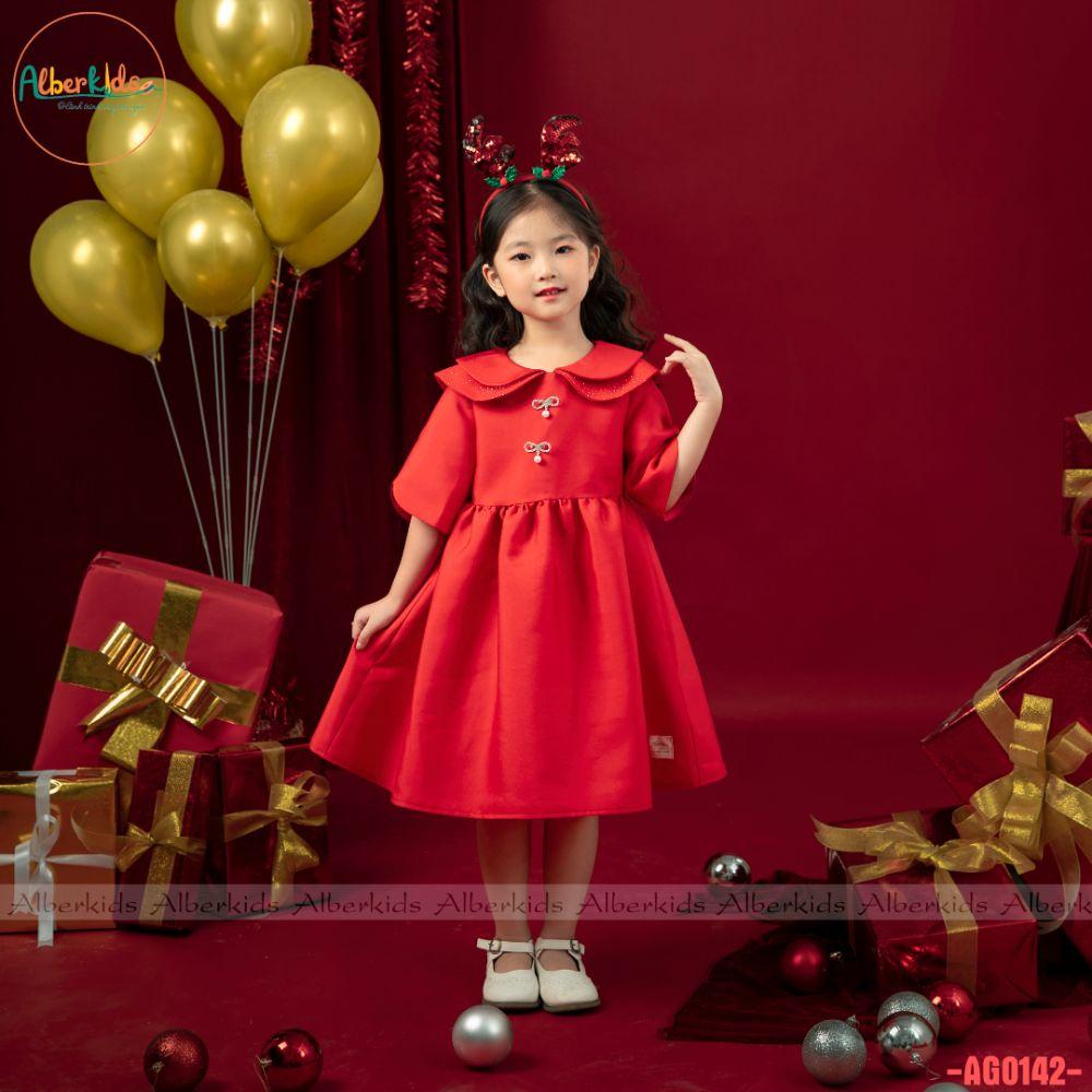 Váy bé gái ALBERKIDS cổ cánh sen đính nơ ngọc công chúa đỏ xinh đẹp cho trẻ  em 23456789101112 tuổi  Giá Tiki khuyến mãi 350000đ  Mua  ngay  Tư vấn