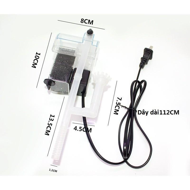 Bể cá mini CUBIC 20cm COMBOTặng 6 món phụ kiện trang trí
