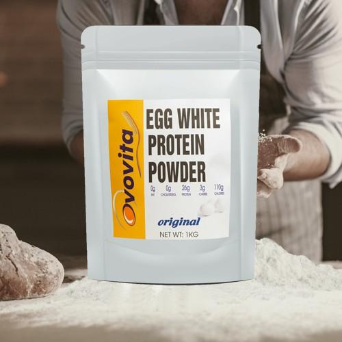 Bột Lòng Trắng Trứng Nguyên Chất Ovovita Hỗ Trợ Tăng Cơ cho Gymer - Túi Zip 500gr