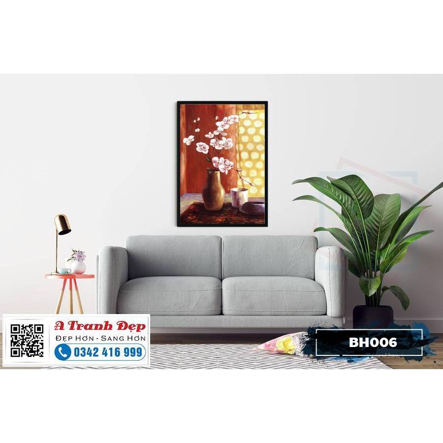 Tranh Canvas bình hoa nghệ thuật - BH006