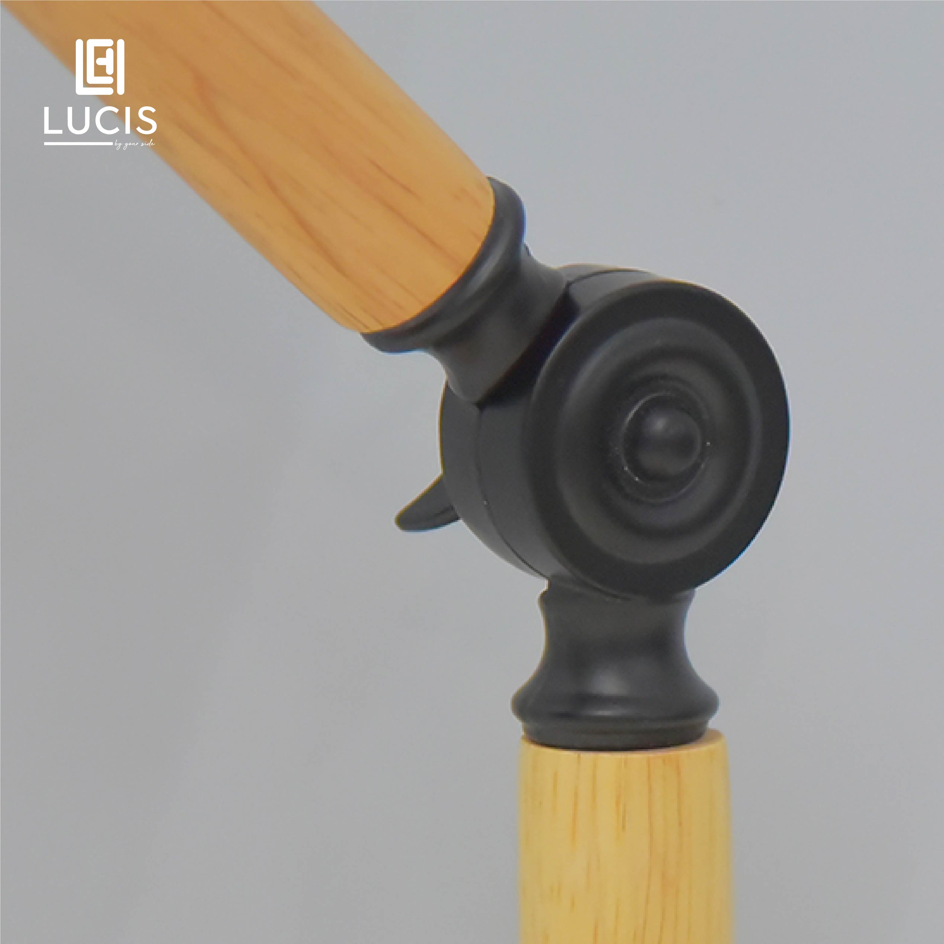 Đèn học để bàn đế gỗ bảo vệ mắt Decor phong cách Hàn Quốc Lucis Decor - Điều chỉnh độ sáng có điều khiển từ xa