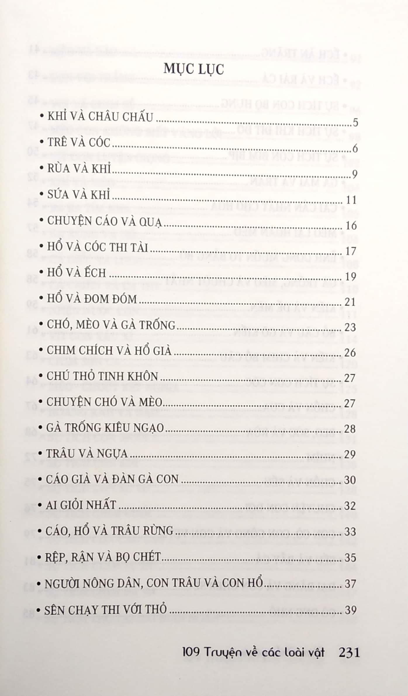 109 Truyện Về Các Loài Vật