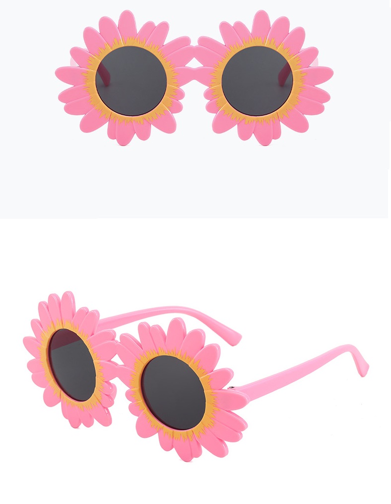 Kính cho bé  Kiếng cho trẻ em khung hoa mặt trời dễ thương chống tia UV HHP106 loại có hộp và khăn lau