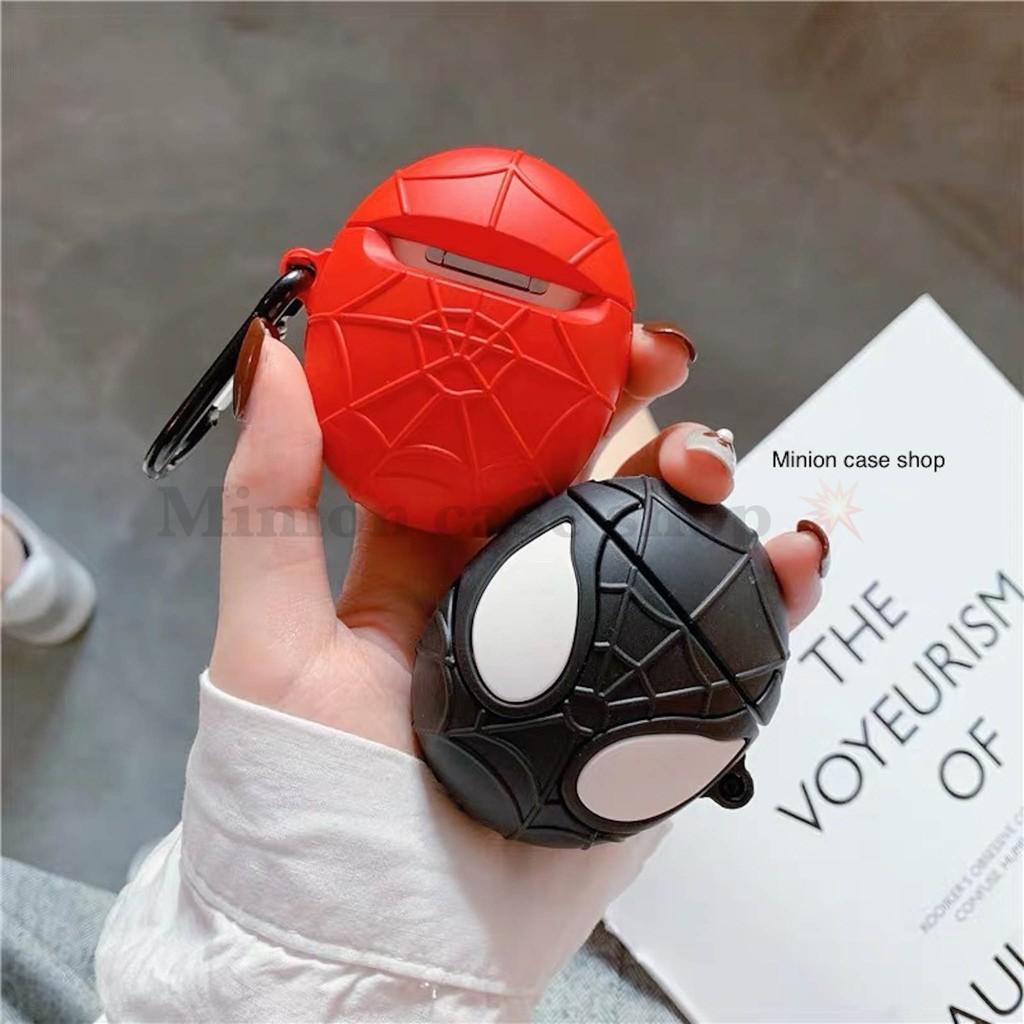 Bao Case Ốp dành cho airpod 1 và 2, tai nghe bluetooth i11,i12, i100, i9s... silicon 3D Người nhện cao cấp