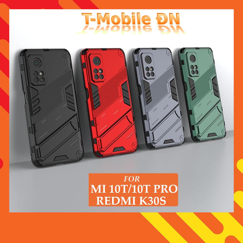 Ốp lưng cho Xiaomi Mi 10T Pro, Ốp chống sốc Iron Man PUNK cao cấp kèm giá đỡ cho Mi 10T Pro