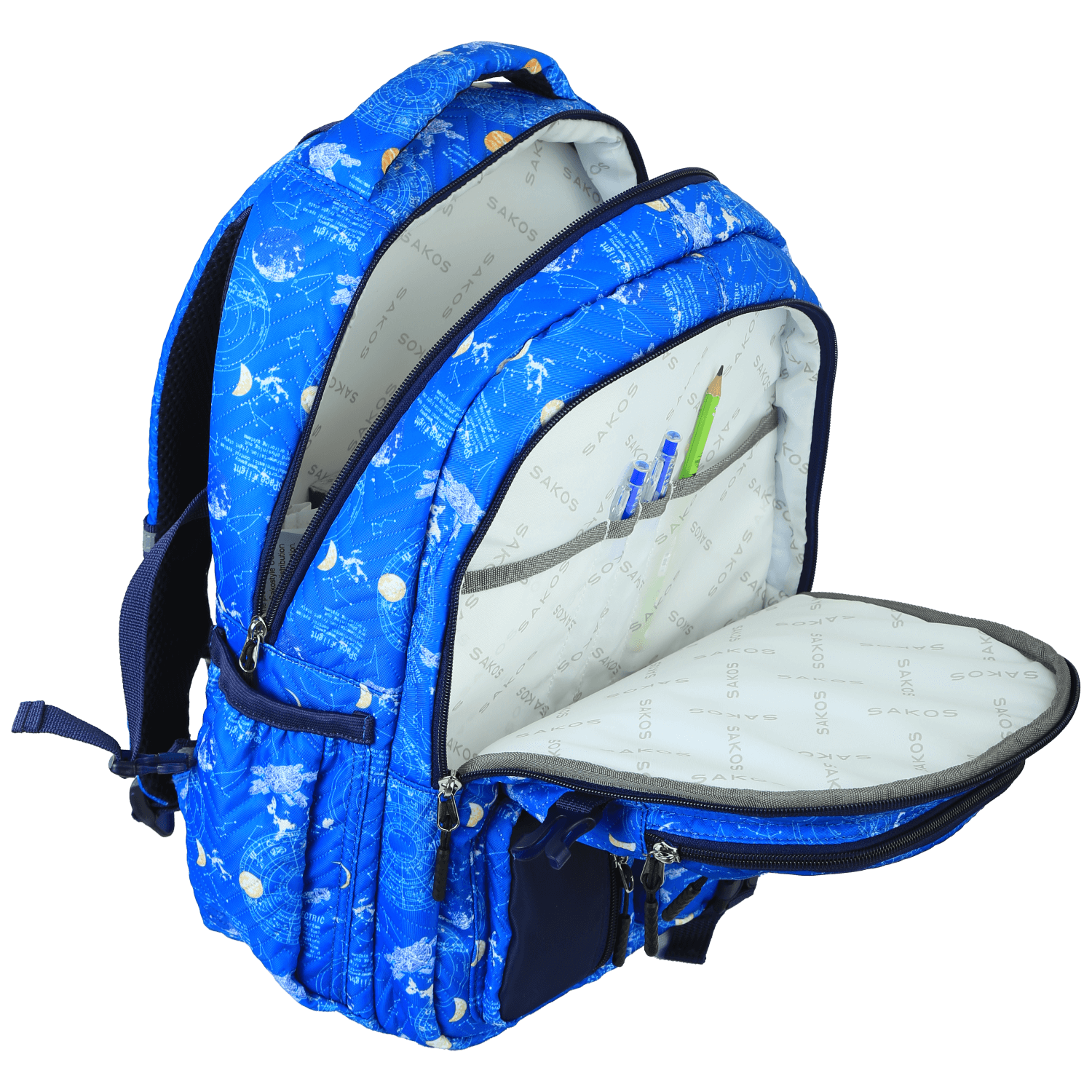 Ba Lô Học Sinh Bambie Kèm Bóp Viết - Sakos SBO022PBNG00 - Planet Blue