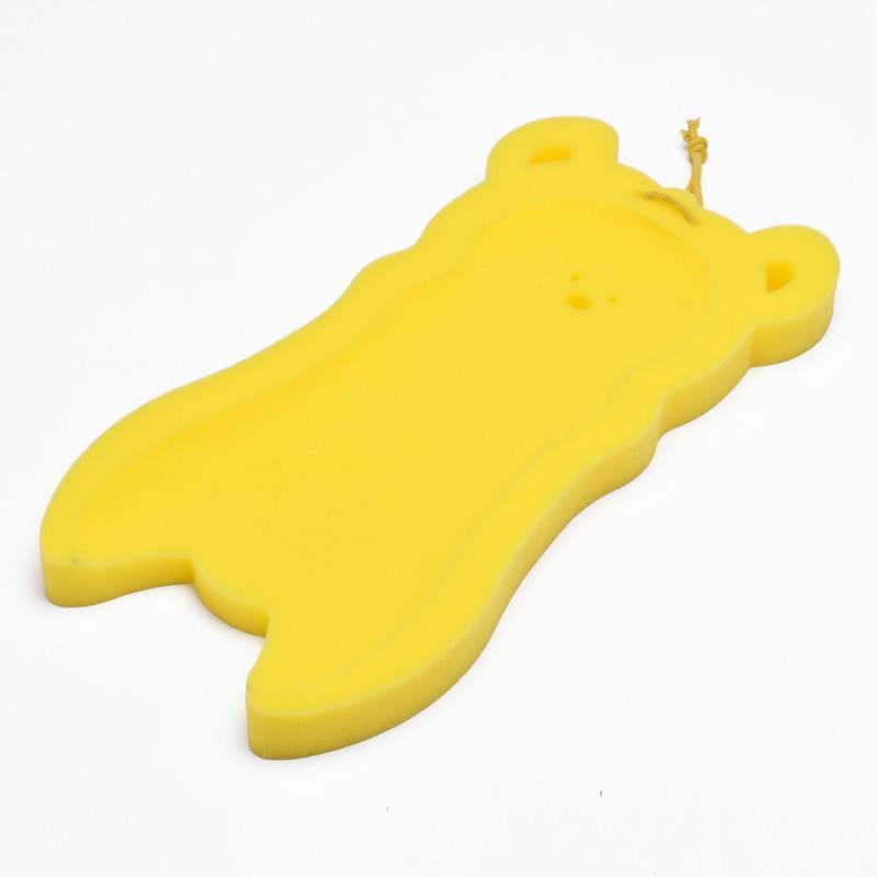 2pcs Bath Sponge Infant Bath Cushion Comfy And Skid Proof Bathing Mat Yellow