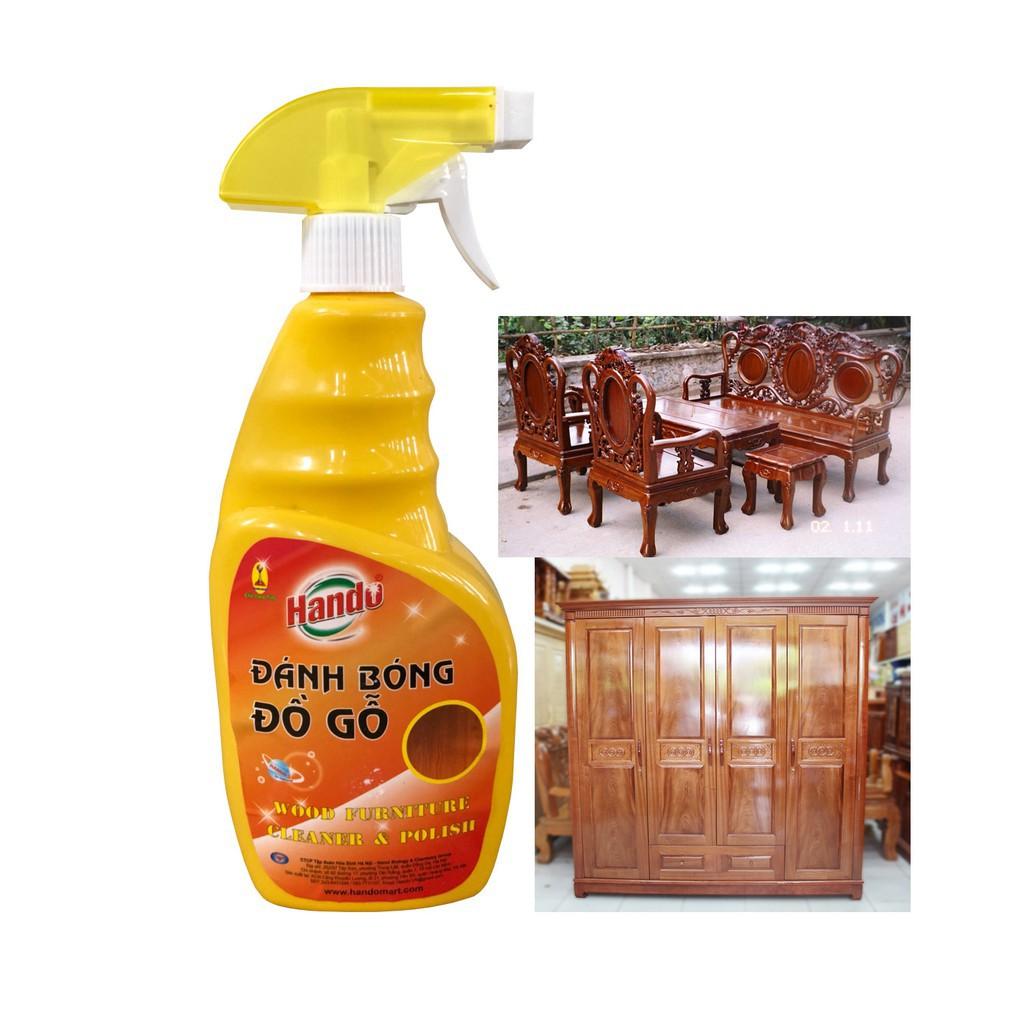 Đánh bóng bảo dưỡng đồ gỗ Hando 600ml