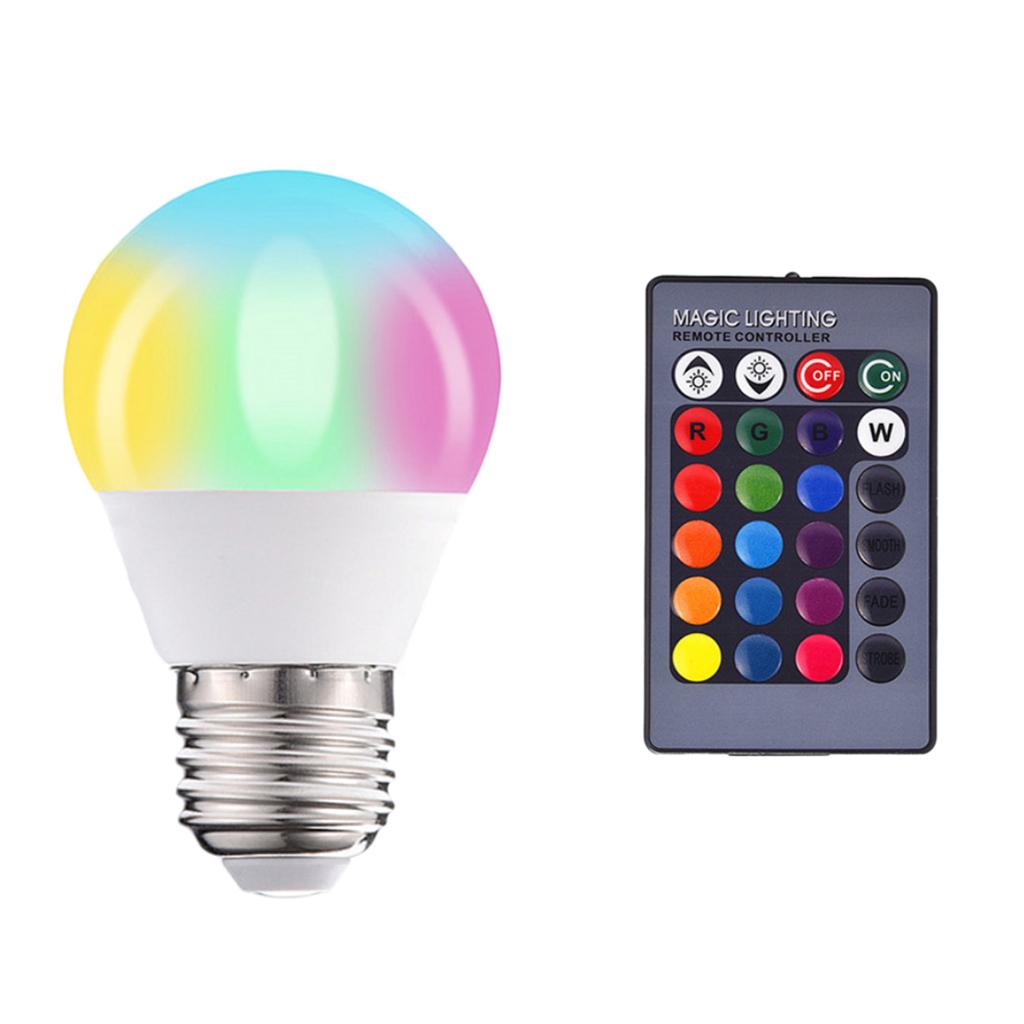 LED Color Changing Light Bulb With Remote Control Home Decoration