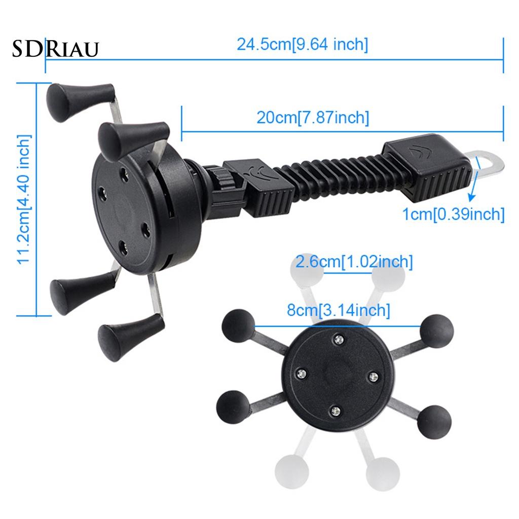 Giá Đỡ Điện Thoại Gắn Gương Chiếu Hậu Chống Trượt Tiện Dụng Cho Atv