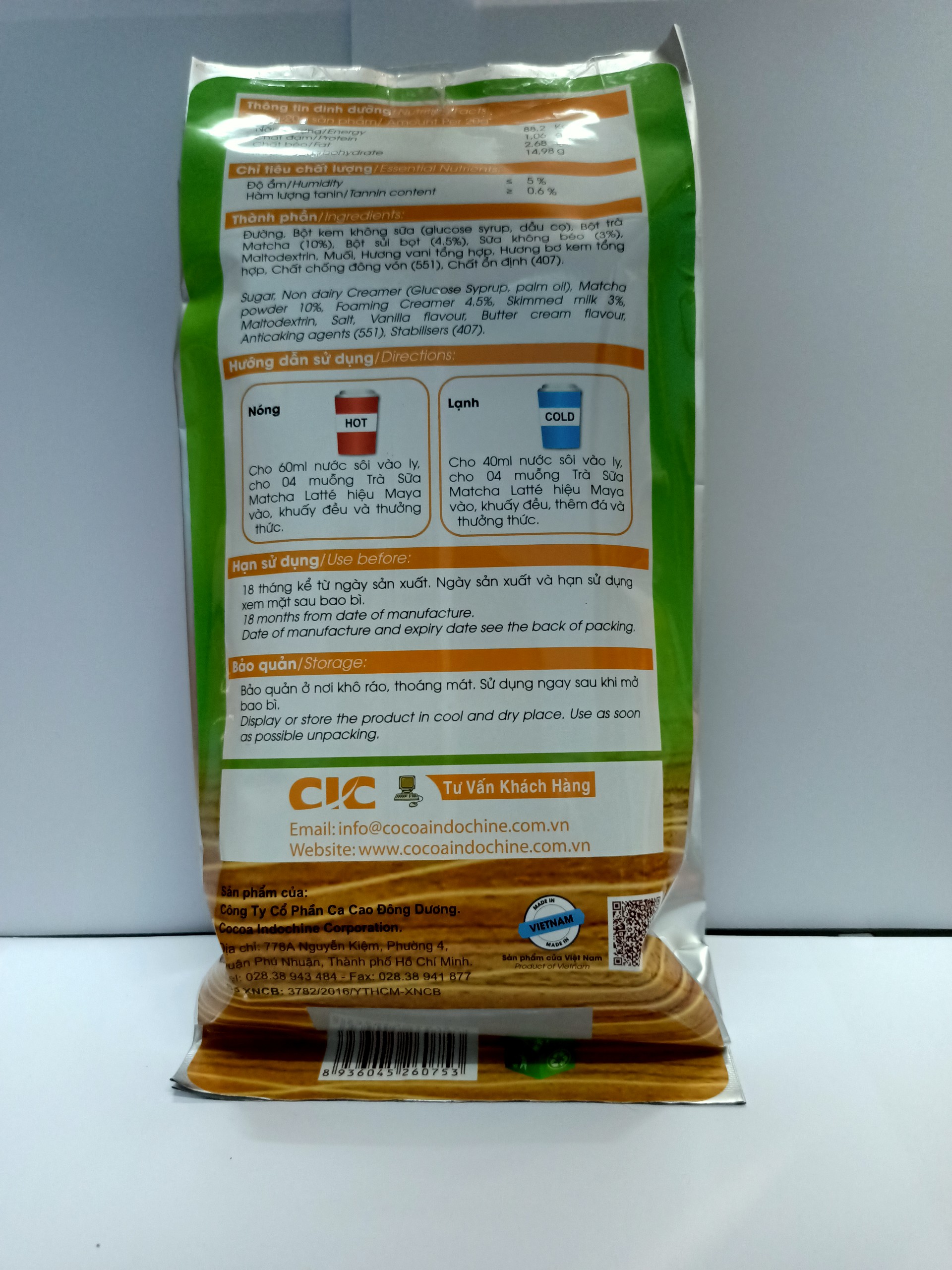 Trà sữa Maya Matcha Latte - Túi 1 kg