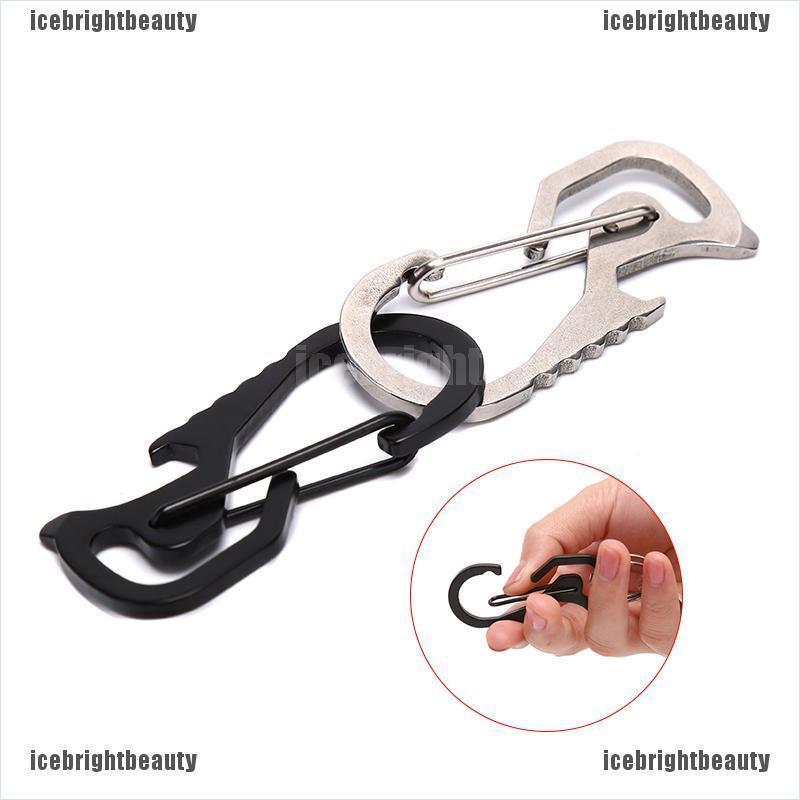 1 Móc Khóa Carabiner Bằng Thép Không Gỉ Tiện Dụng