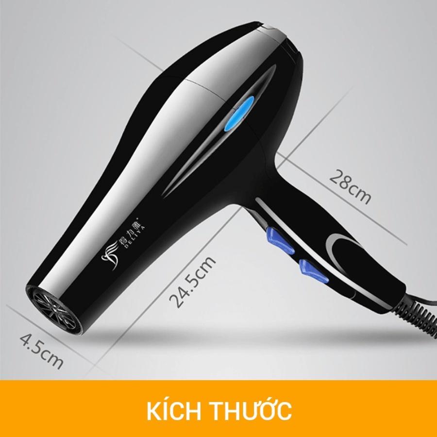Máy Sấy Tóc 2 Chiều Nóng Lạnh Deliya Công Sất Cao 2200W, Tặng Kèm Bộ Phụ Kiện 5 Món Cao Cấp, Bảo Hành 12 Tháng