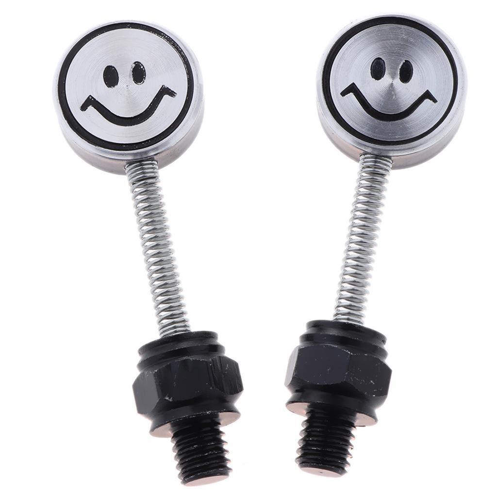 Motorcycle Decorative Parts Smiling Face Mirror Seat Screws Golden