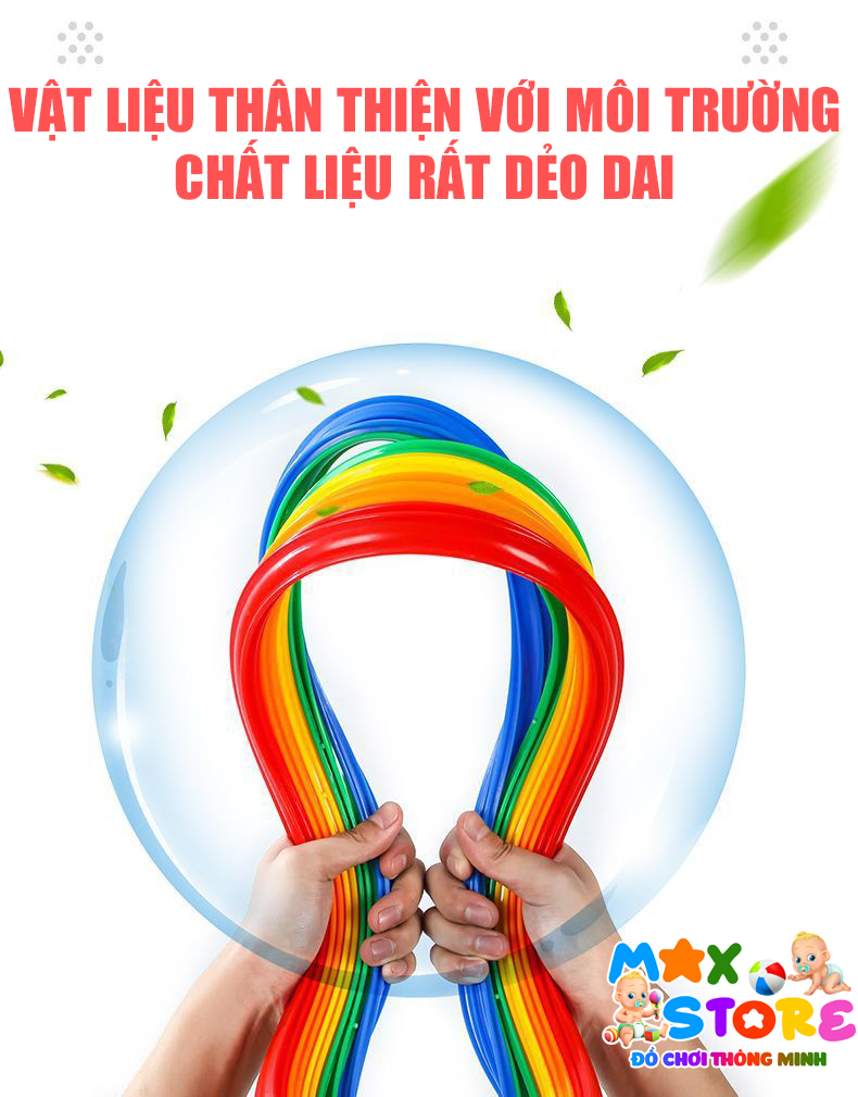 Bộ Đồ Chơi 10 Vòng Nhảy Tròn 38cm Vui Nhộn Cho Bé
